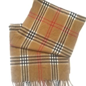 Cashme Italian scarf Tartan Plaid fringe